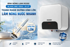 Bình Nóng Lạnh Rossi 15 Lít Blanc RBC-15SQ