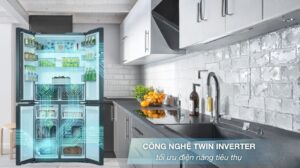 Tủ Lạnh Aqua Multi Door Inverter 506 Lít AQR-M570XA(FS)