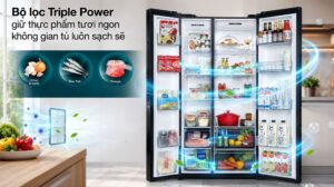 Tủ Lạnh Hitachi Side By Side Inverter 656 Lít HRSN9713ESMGWVN
