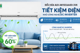Điều hòa AUX AW10CAA4DI-3VN 9000BTU giá thành rẻ, phù hợp phòng nhỏ