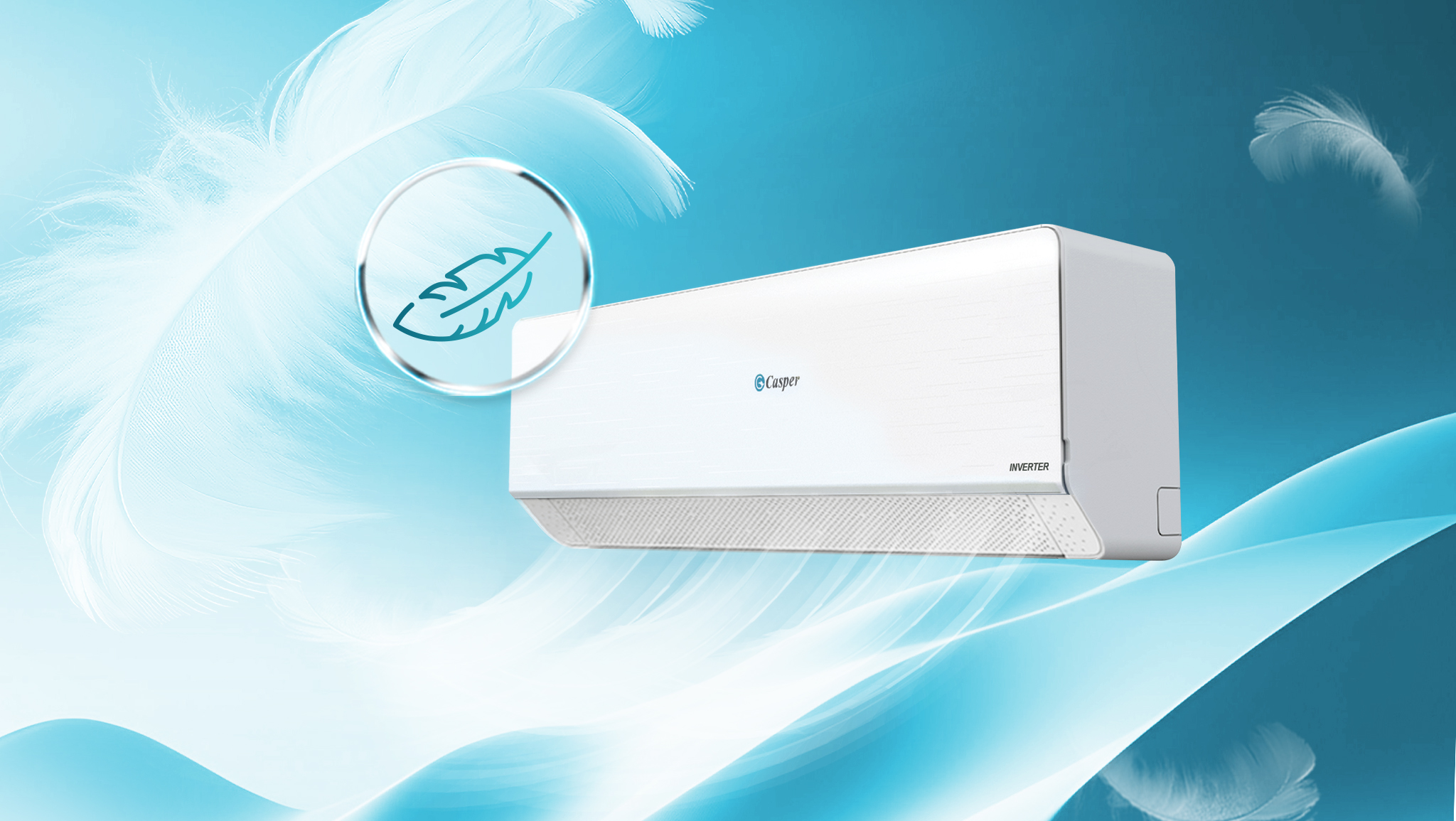 điều hòa Casper QC-09IU36A 9000BTU tính năng khí mềm