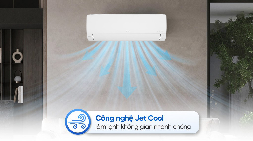 Điều hòa LG IEC09M2 9000BTU làm lạnh nhanh chóng, đồng đều mang lại không gian dễ chịu