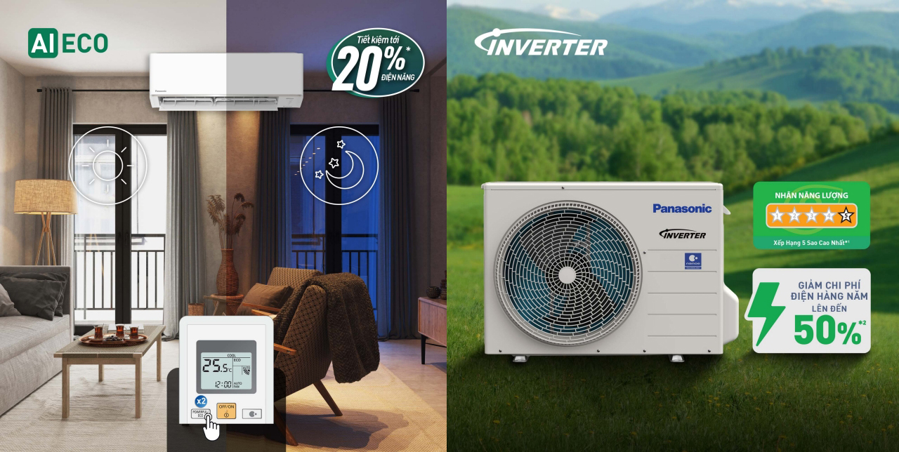 Điều hòa Panasonic CS-RU12CKH-8D 12000BTU tiết kiệm điện vượt trội