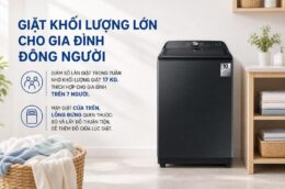 Máy giặt Samsung WA40F17E7CSV 17kg giá rẻ, công nghệ hiện đại, giặt sạch hiệu quả