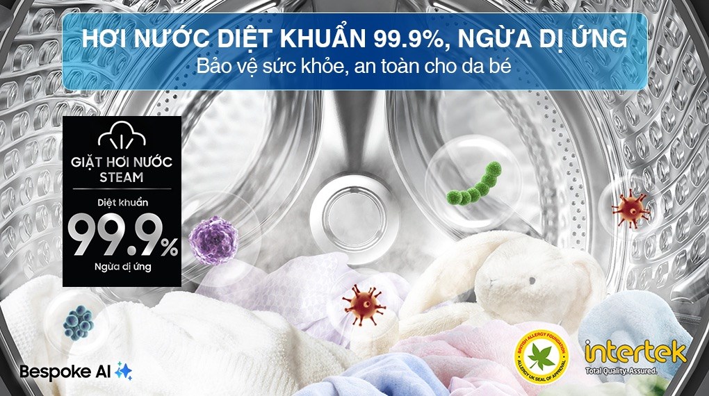 Máy giặt Samsung WW13T504DAB/SV 13kg khối lượng giặt lớn, đáp ứng nhu cầu giặt giũ cho gia đình có đông người