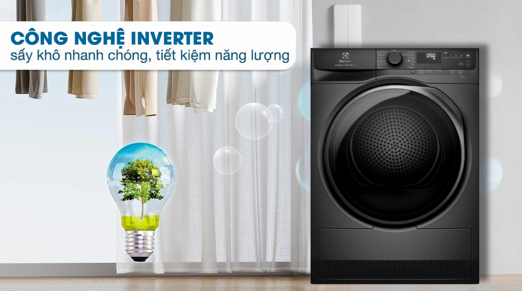 máy sấy Electrolux 9Kg EDH903R7SC tiết kiệm điện vượt trội