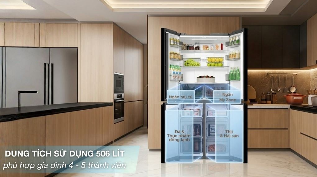 Tủ lạnh Aqua AQR-M570XA(FS) Inverter bảo quản thực phẩm tươi ngon, giữ dinh dưỡng trong thời gian dài