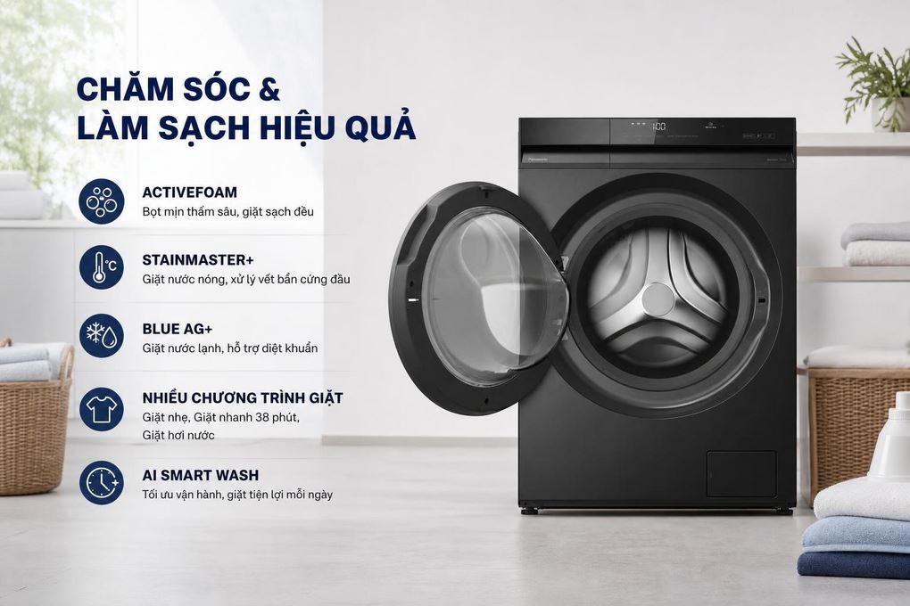 Máy Giặt Panasonic NA-22VDR1BVT Inverter 11Kg