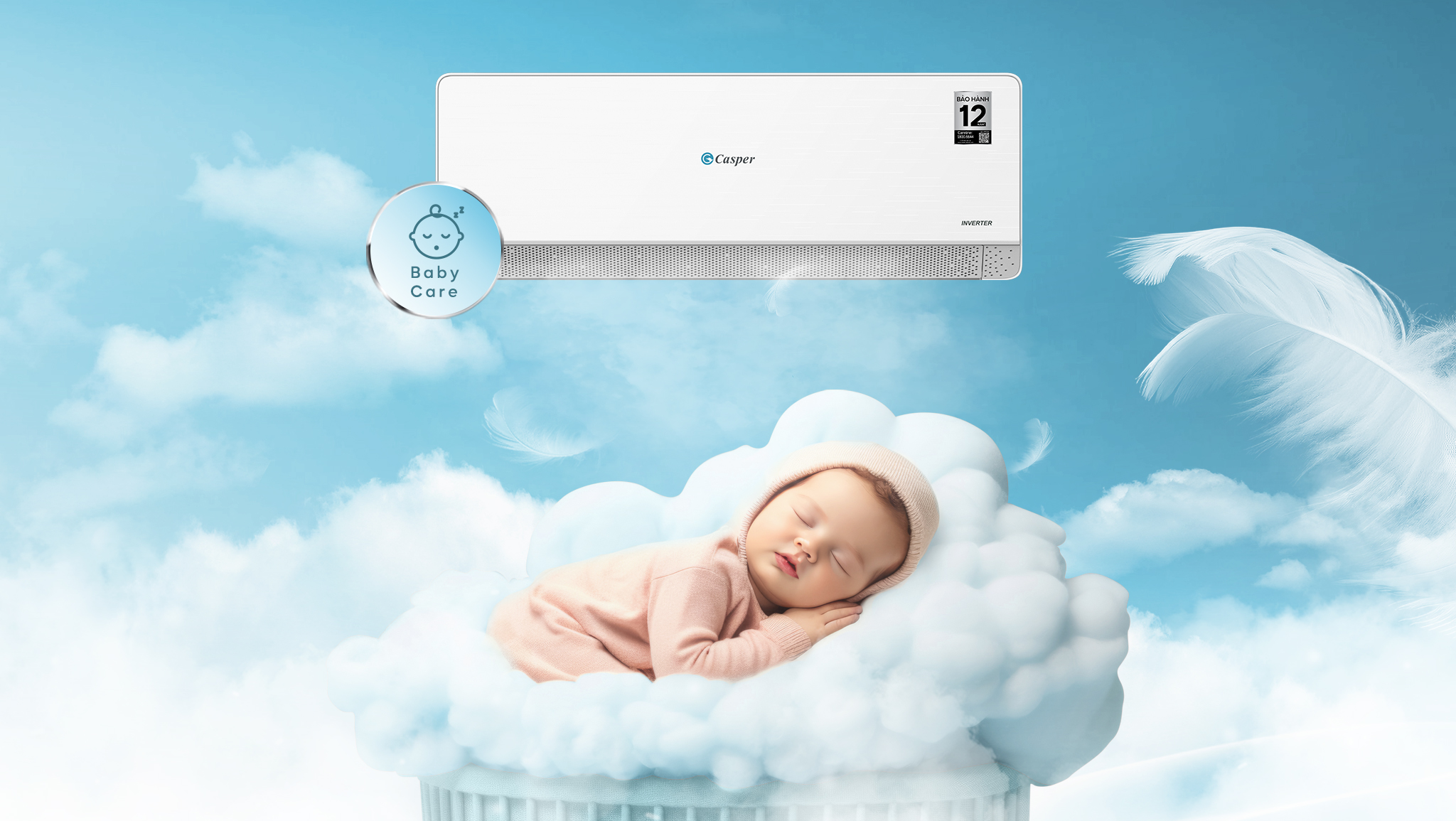 Làm lạnh nhanh chóng, mát lạnh dễ chịu với điều hòa Casper QC-12IU36A 12000BTU