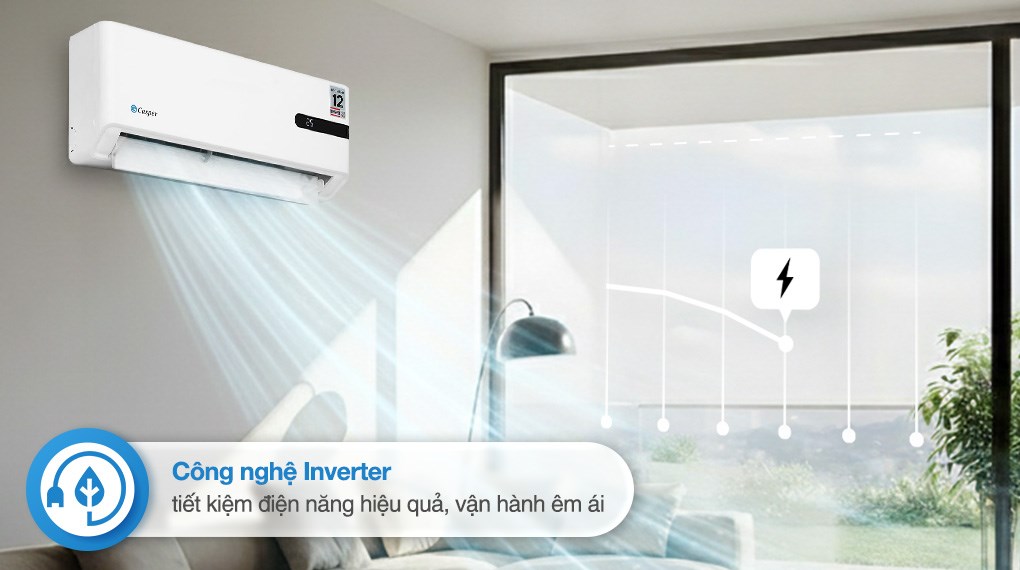 Điều hòa Casper GC-09IB36 9000BTU tiết kiệm điện vượt trội, hoạt động bền bỉ