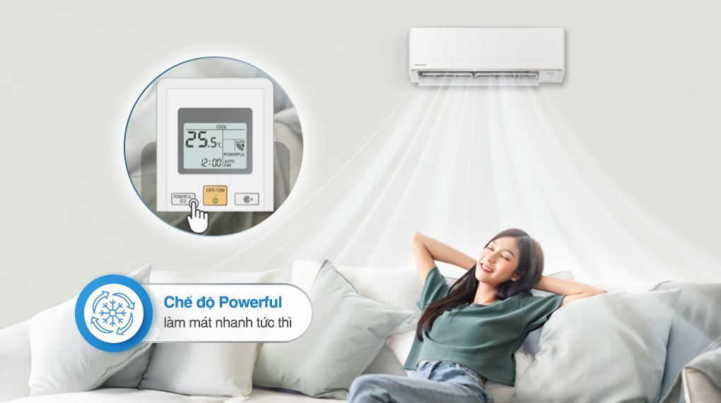 Điều hòa Panasonic RU12CKH-8D 12000BTU làm mát dễ chịu, nhanh chóng cho phòng dưới 20m2