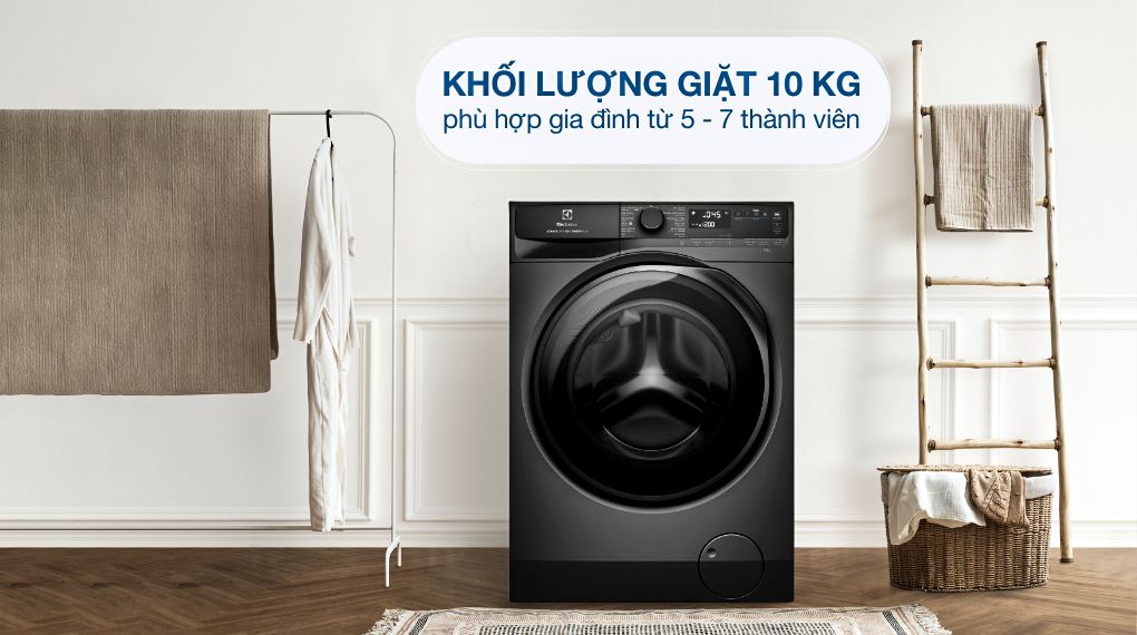 Máy giặt Electrolux EWF1043R7SC 10kg khối lượng giặt lớn, đáp ứng nhu cầu giặt giũ cho gia đình đông người