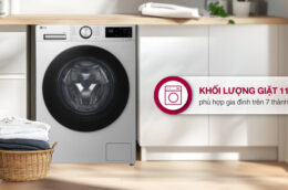 Máy giặt LG 11kg FX1411N5S: Công nghệ hiện đại, chăm sóc quần áo tối ưu
