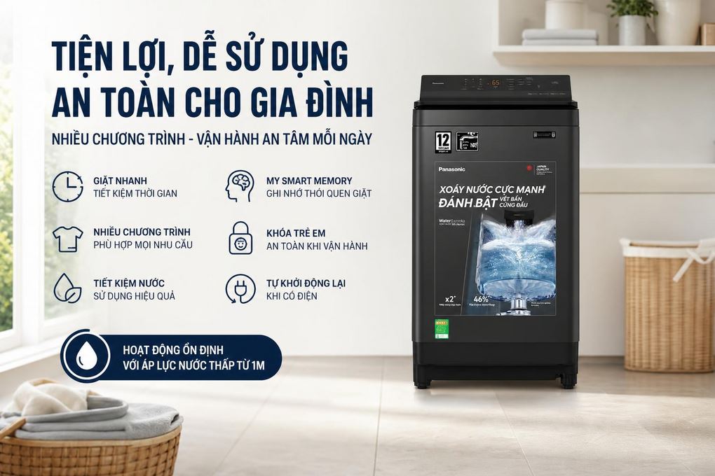 Máy Giặt Panasonic NA-FJ115X1 Inverter 11.5Kg