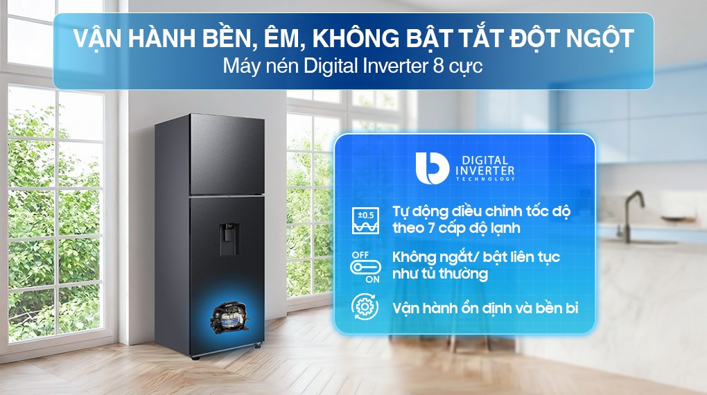 tủ lạnh Samsung RT35CG5544B1SV 345 lít tiết kiệm điện