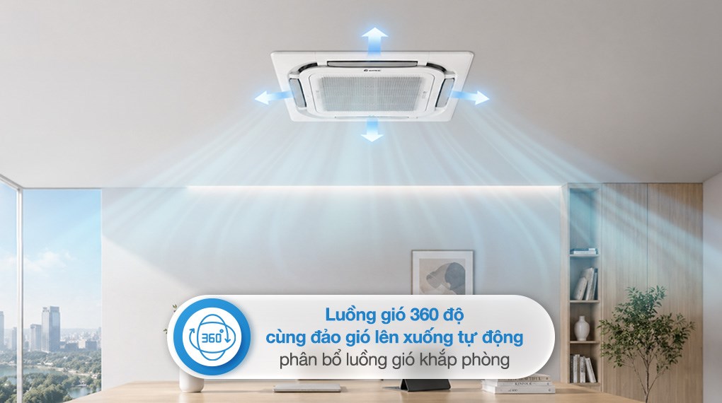 Điều hòa âm trần Gree GCC24S6I/GMC24S6I làm mát nhanh chóng, đồng đều cho không gian rộng