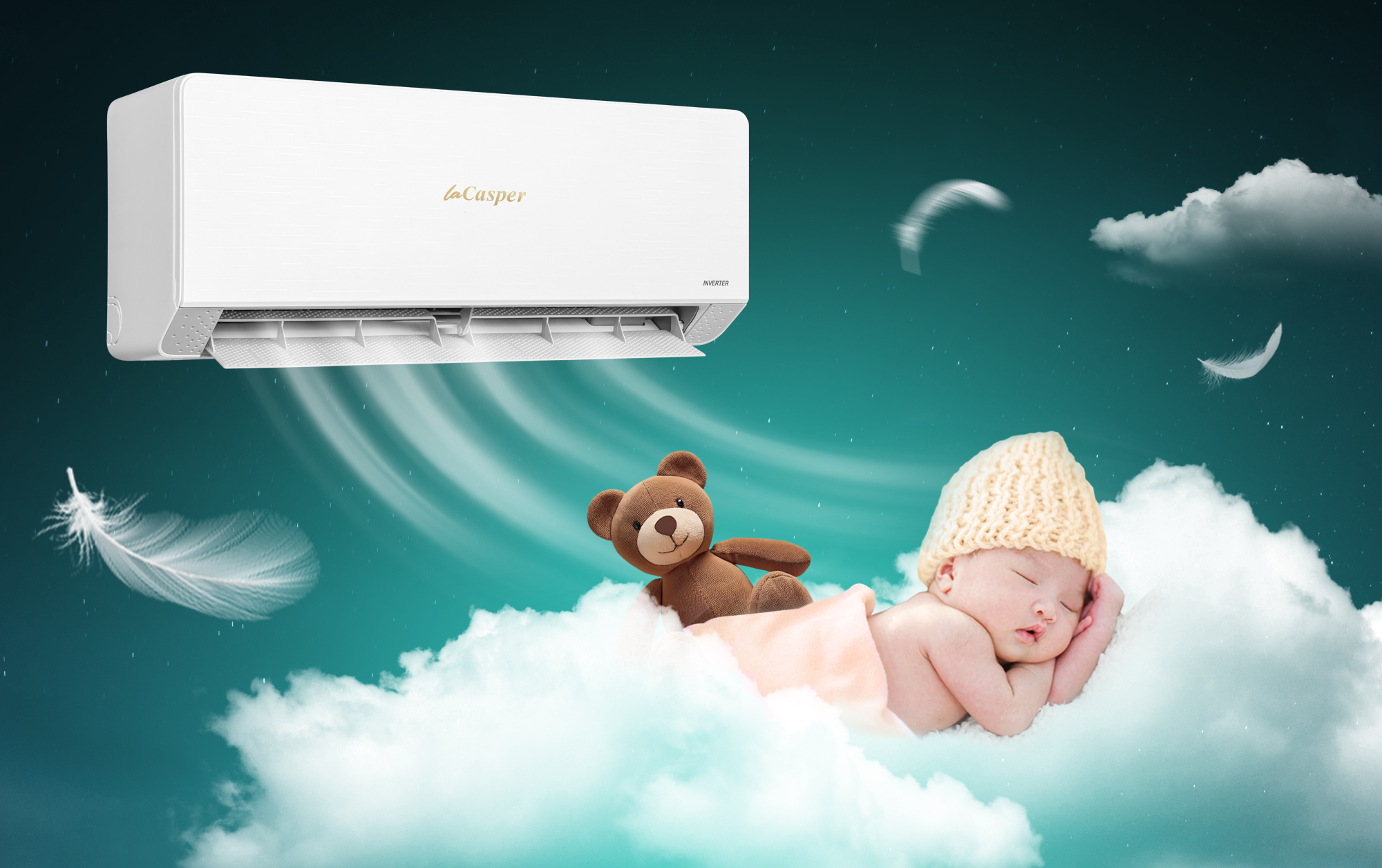 Điều hòa Casper 9000BTU XC-09IU38 làm mát nhanh chóng, mang lại cảm giác dễ chịu