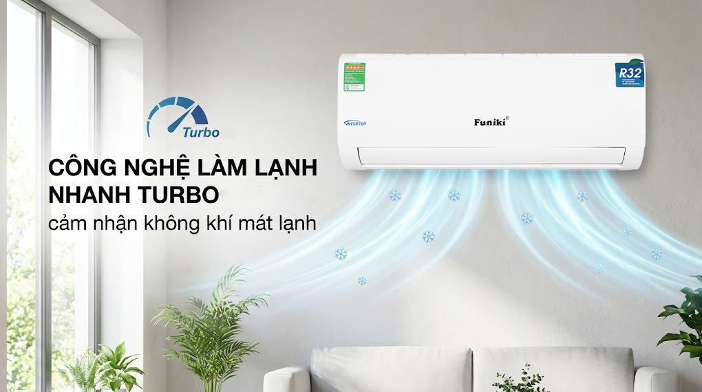 Điều hòa Funiki HIC12TMU 12000BTU làm mát nhanh chóng, dễ chịu cho không gian dưới 20m2