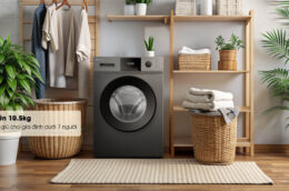 Máy giặt Casper WF-105VG5 10.5kg: Khối lượng giặt lớn, đáp ứng nhu cầu giặt giũ hằng ngày