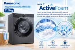 Máy giặt Panasonic NA-V115FA1LV 11.5kg: Giặt sạch sâu, tiết kiệm điện nước hiệu quả