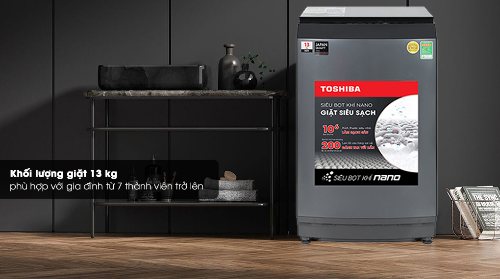 Máy giặt Toshiba AW-DUM1400LV(MK) 13kg mang đến sự tiện nghi cho gia đình đông người