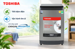 Máy giặt Toshiba AW-T08DU1600LV(MK) 15kg: Khối lượng giặt lớn, tiết kiệm thời gian giặt giũ