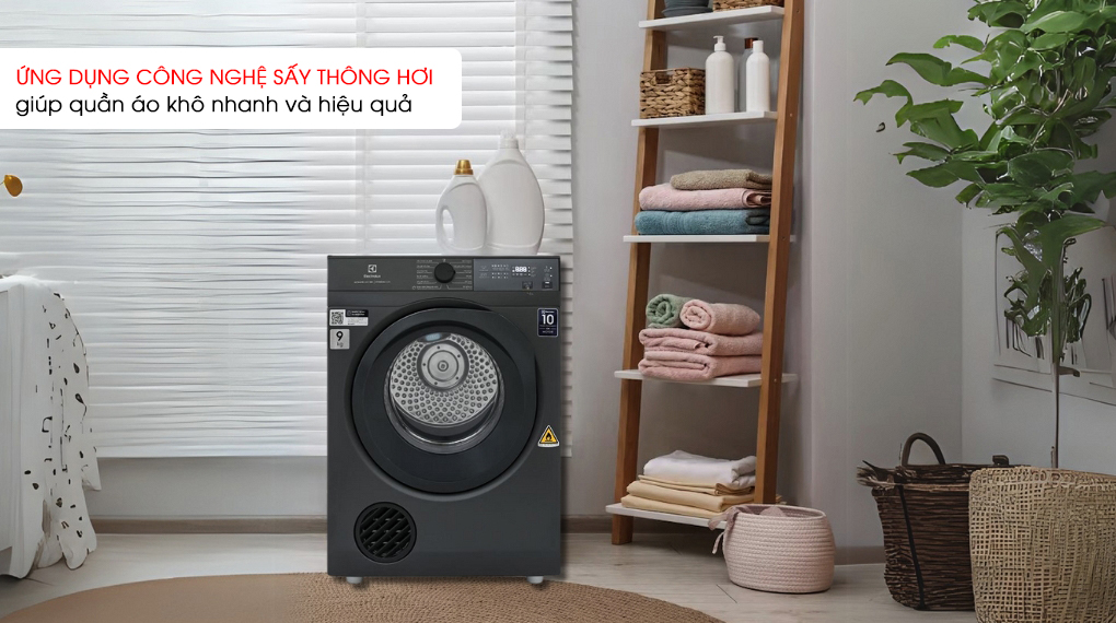 máy sấy Electrolux EDS904N3SC 9kg sấy khô nhanh chóng