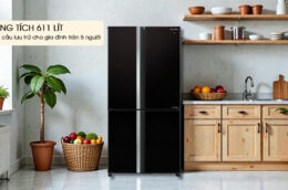 Tủ lạnh Sharp SJ-FXPI700VG-BK 611 lít: Giải pháp lưu trữ thực phẩm tiện lợi cho cả gia đình