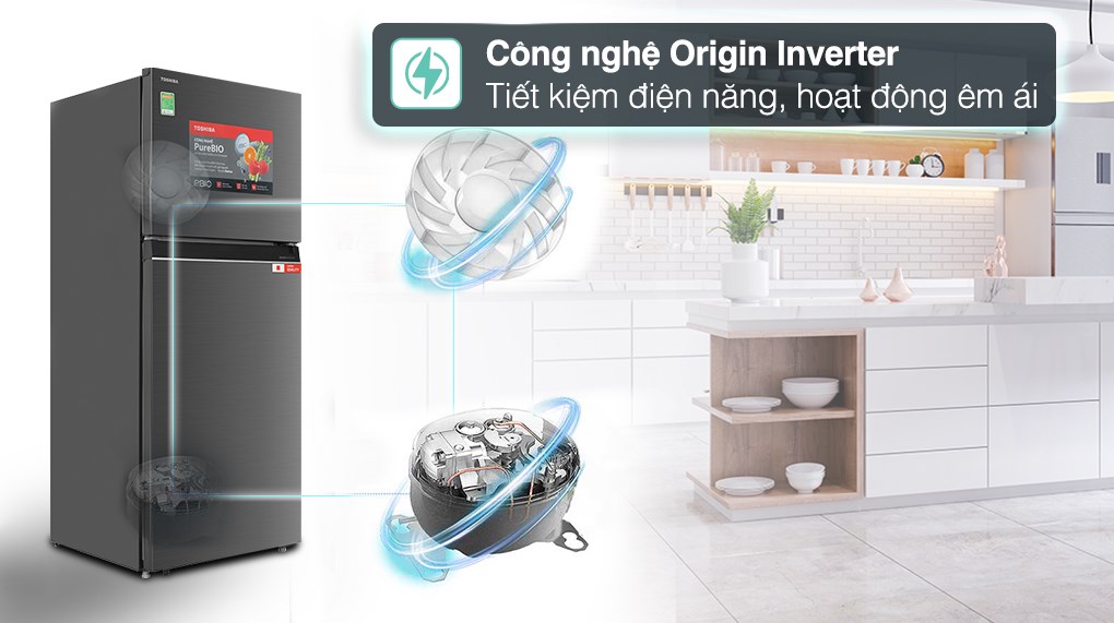 tủ lạnh Toshiba GR-RT559WE-PMV(58)-MM Inverter tiết kiệm điện
